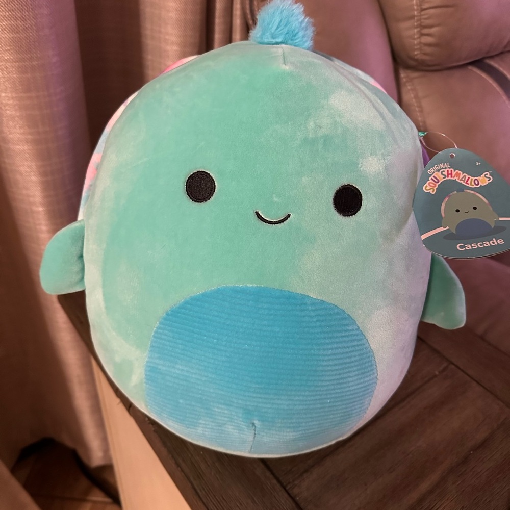 New! Squishmallows 12" Cascade Plush in Teal and Blue